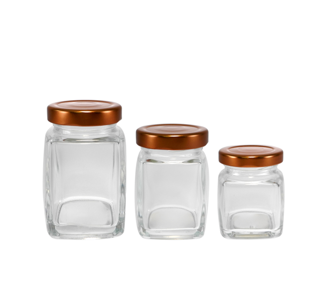 Polished Relief Design, Brown Lid, High Borosilicate Glass Storage Jar YD-STJ-132