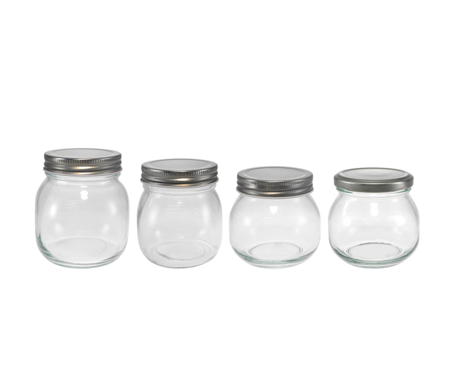 Round Polished Silver Stainless Steel Lid for High Borosilicate Glass Storage Jar YD-STJ-137