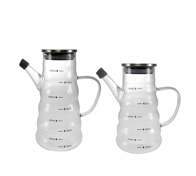 Segmented Wave-shaped Glass Oil Pot YD-OBT-007