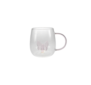 Butterfly-shaped Glass Water Cup YD-CUP-163
