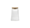 Clear Material Vertical Striped Borosilicate Glass Storage Jar YD-STJ-205