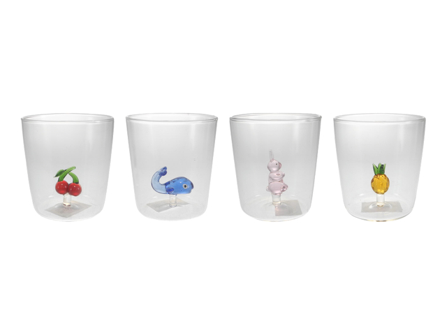 Cartoon Interior Glass Water Cup UD-CUP-152