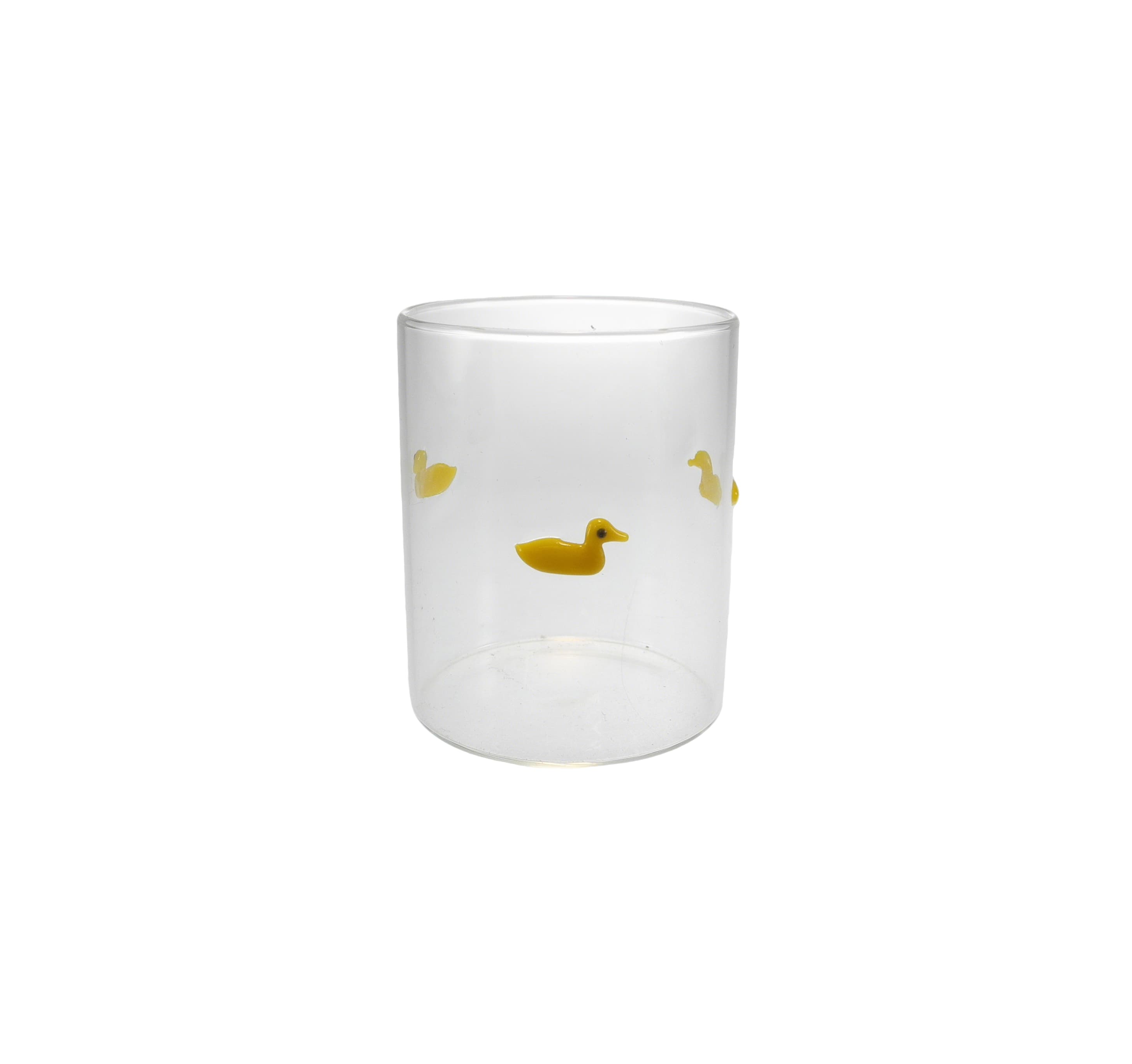 Cylindrical Glass Water Cup with A Patch on The Top YD-CUP-170