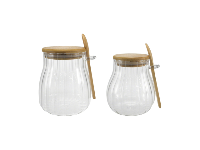 A Storage Jar Made of High-boron Silica Glass with A Spout YD-STJ-202