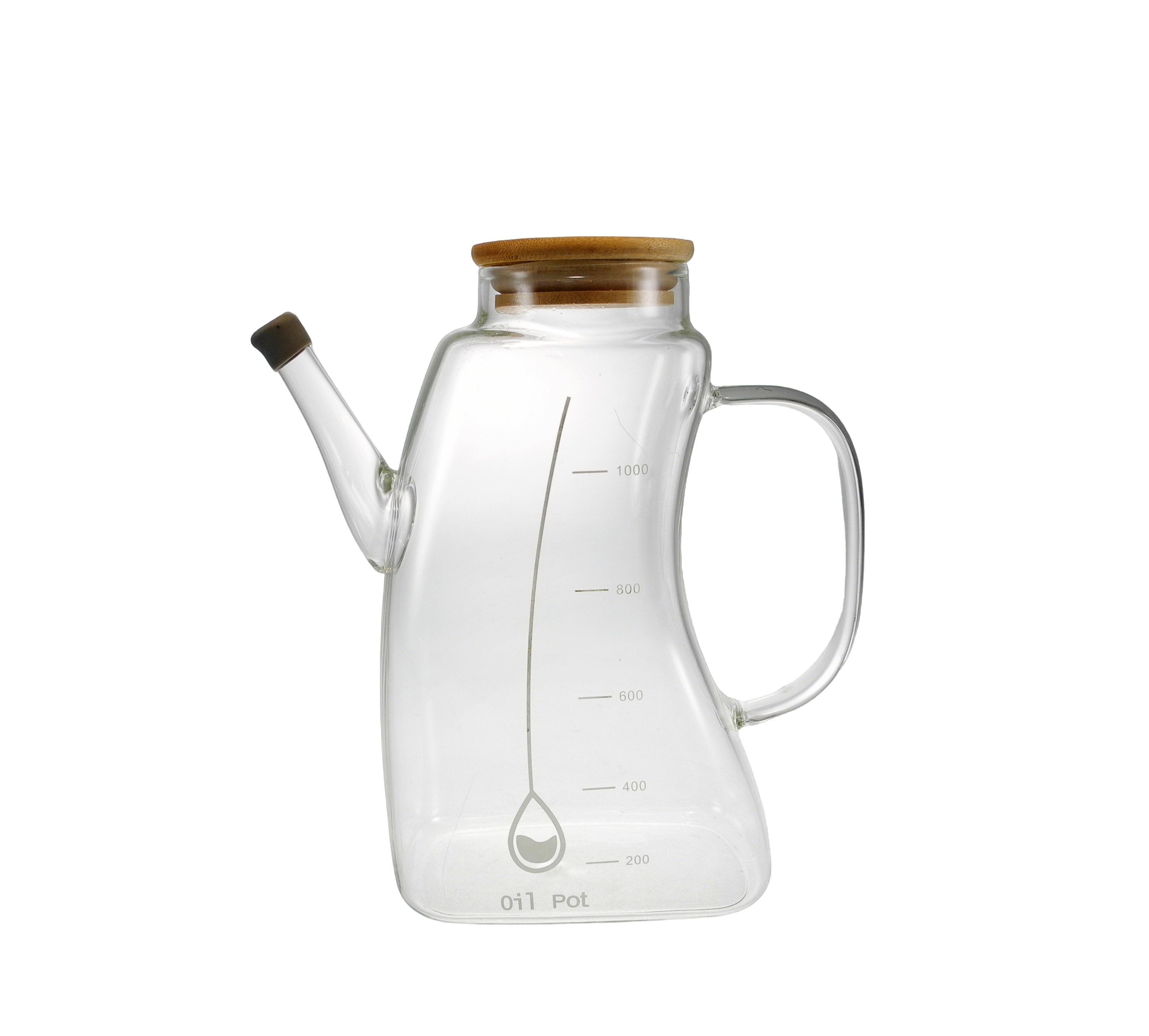 Wooden Cover Glass Oil Bottle YD-OBT-001