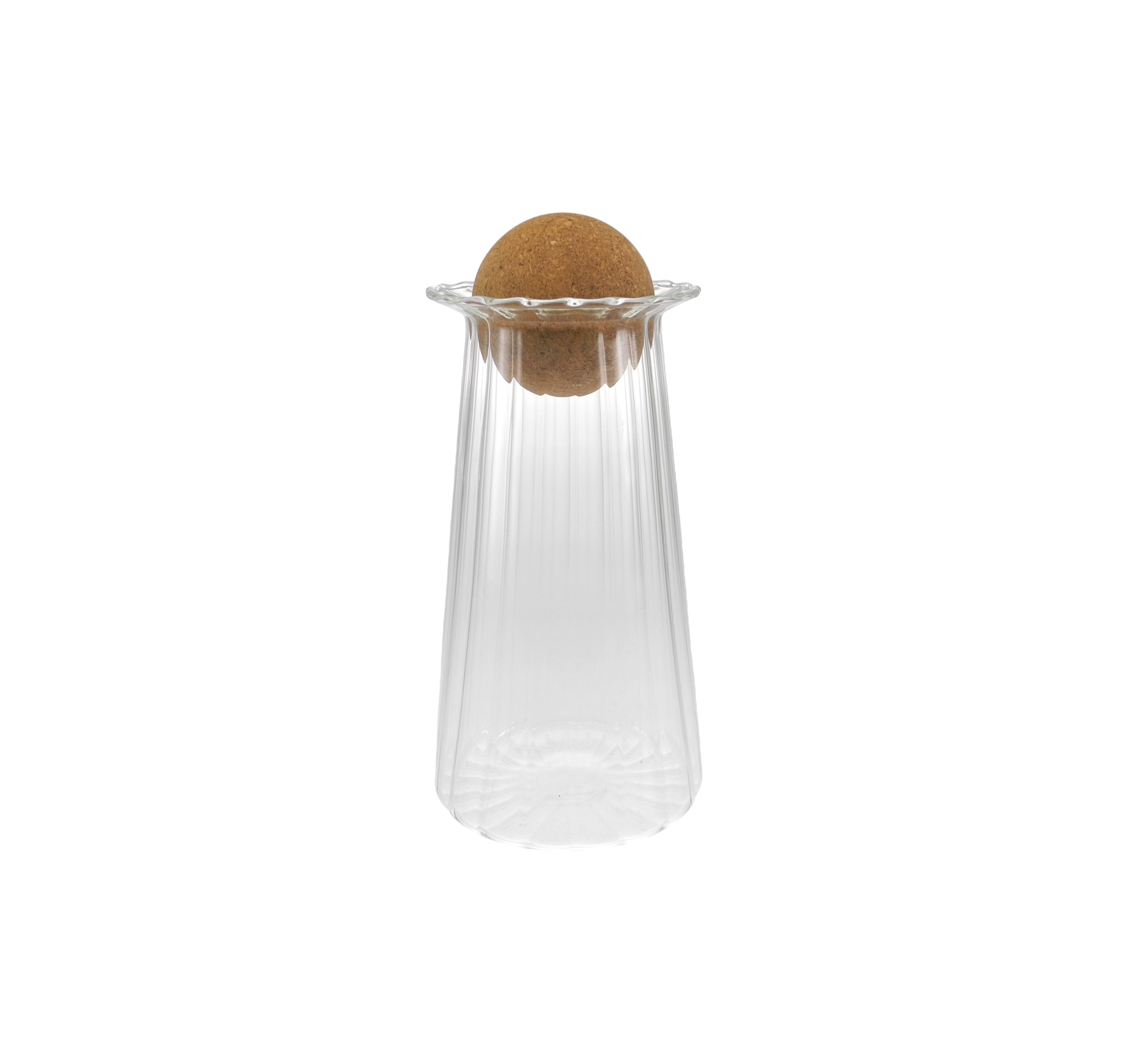 Round Wooden Cork Storage Tank Made of High-boron-silica Glass YD-STJ-190