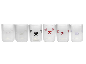 Brogan Bow Sticker Glass Water Cup YD-CUP-168