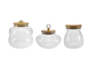 Wooden Cover with High Borosilicate Glass Storage Tank YD-STJ-197