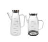 Silver Lid Marked Glass Oil Pot YD-OBT-010