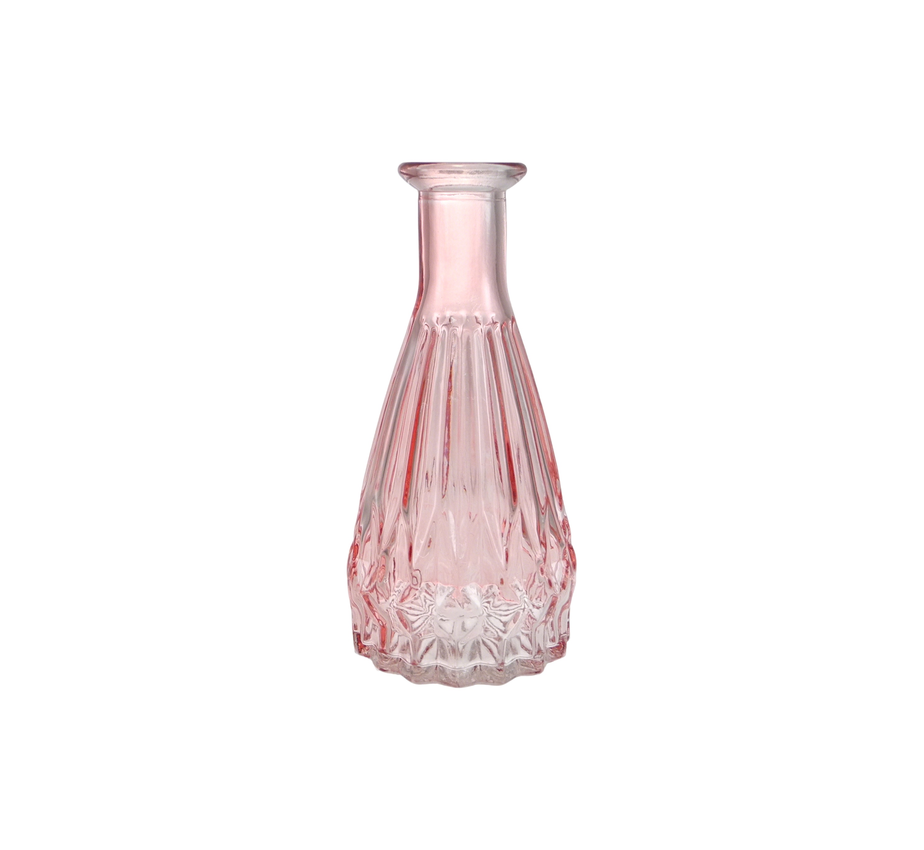 Colored Ribbon Relief Glass Vase YD-CGV-047