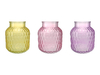 Colored Honeycomb Relief Glass Vase YD-CGV-048