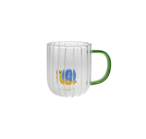 Snail Interior Vertical Striped Glass Water Cup YD-CUP-171