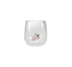 Strawberry-patterned Interior Glass Water Bottle YD-CUP-187
