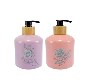 Rose Flower Sticker Pressed Onto The Hand Sanitizer Bottle YD-HSB-018