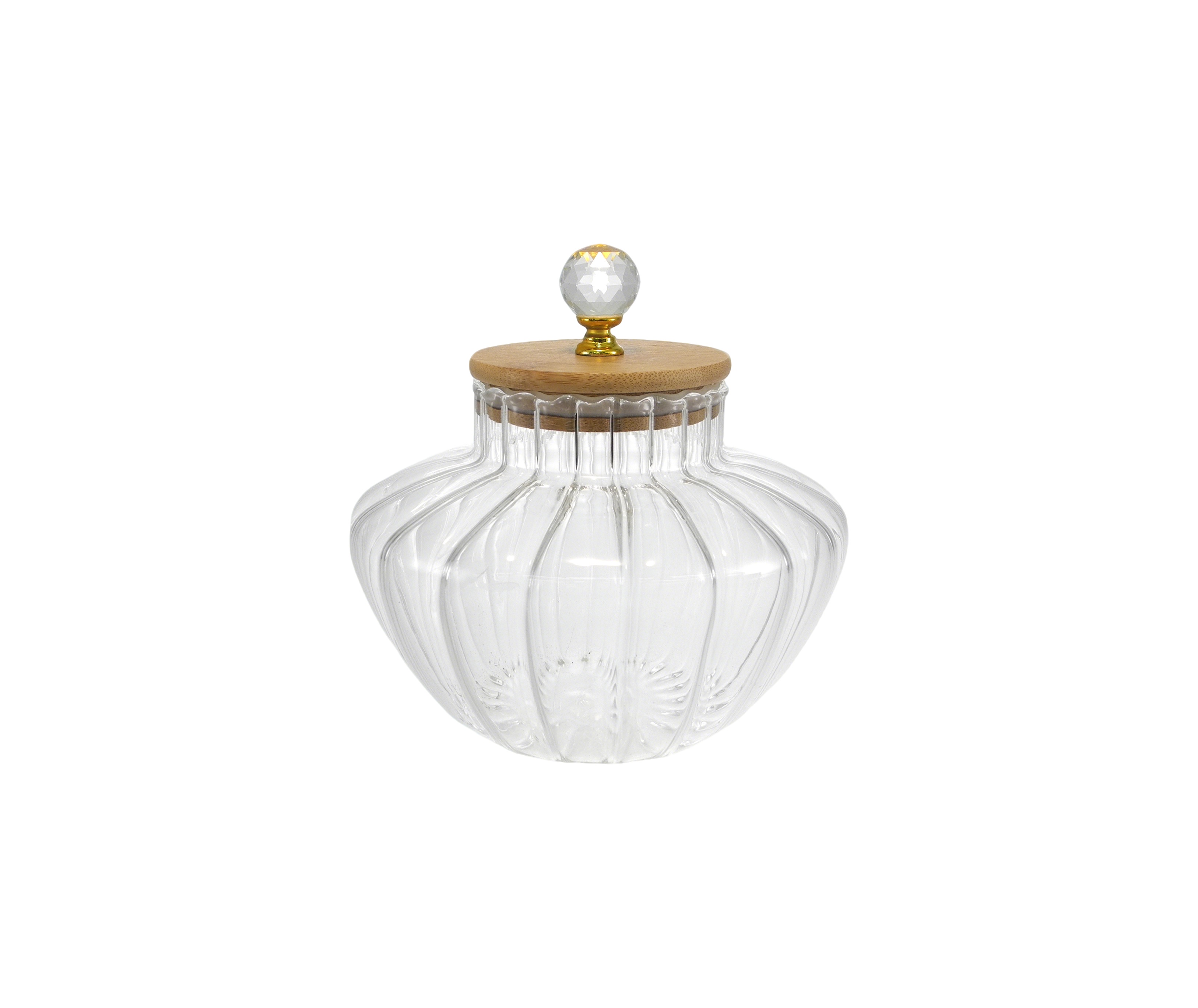 Pumpkin-shaped High-boron Silica Glass Storage Jar YD-STJ-201