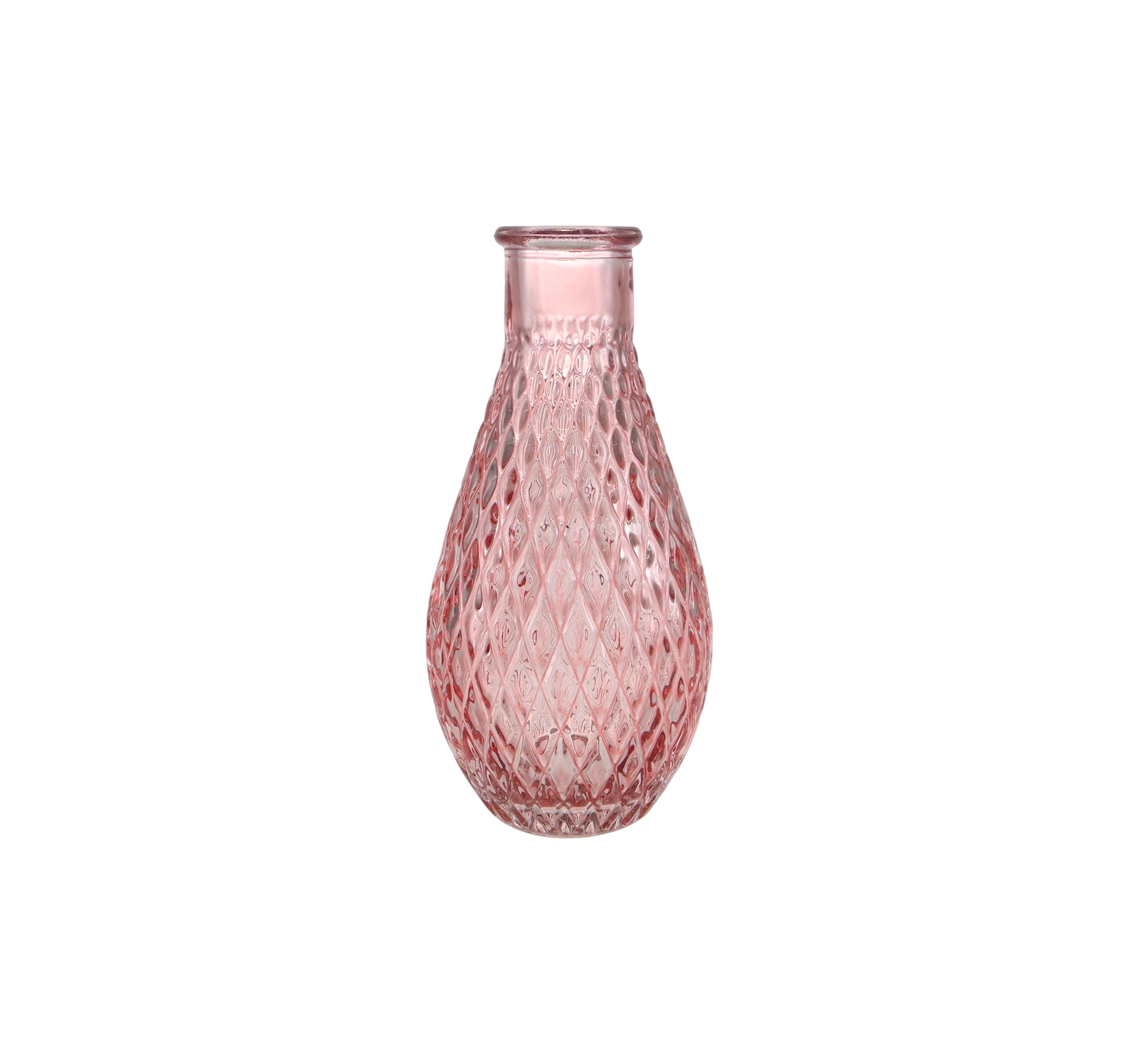 Colored Ribbon Relief Glass Vase YD-CGV-047