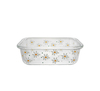 Flower-patterned Square Glass Bowl YD-BOW-022
