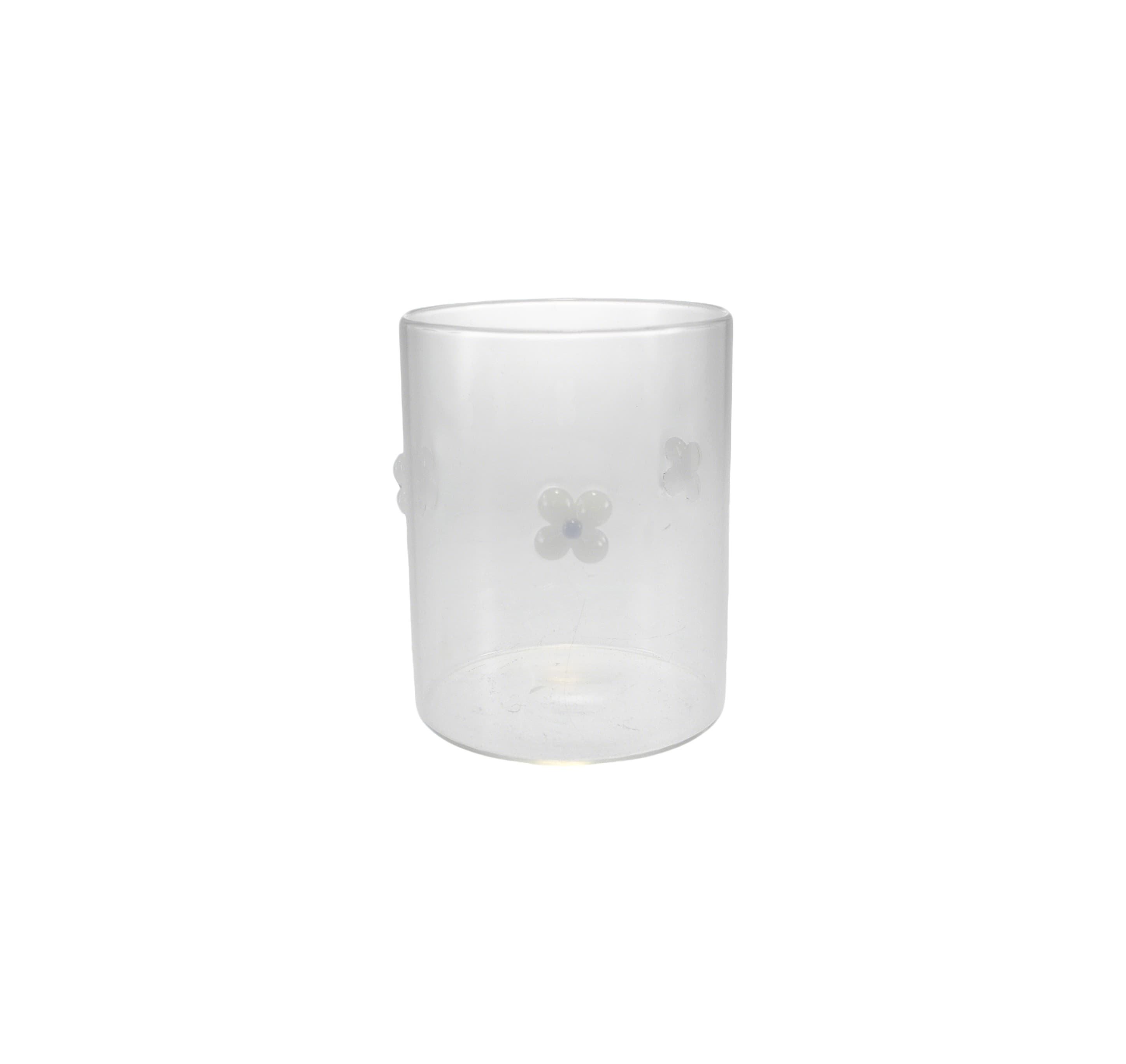 Cylindrical Glass Water Cup with A Patch on The Top YD-CUP-170