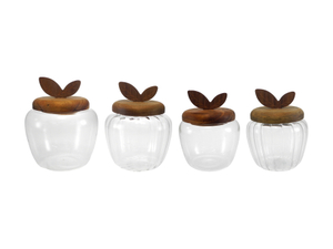 Apple-shaped Glass Storage Container YD-STJ-195