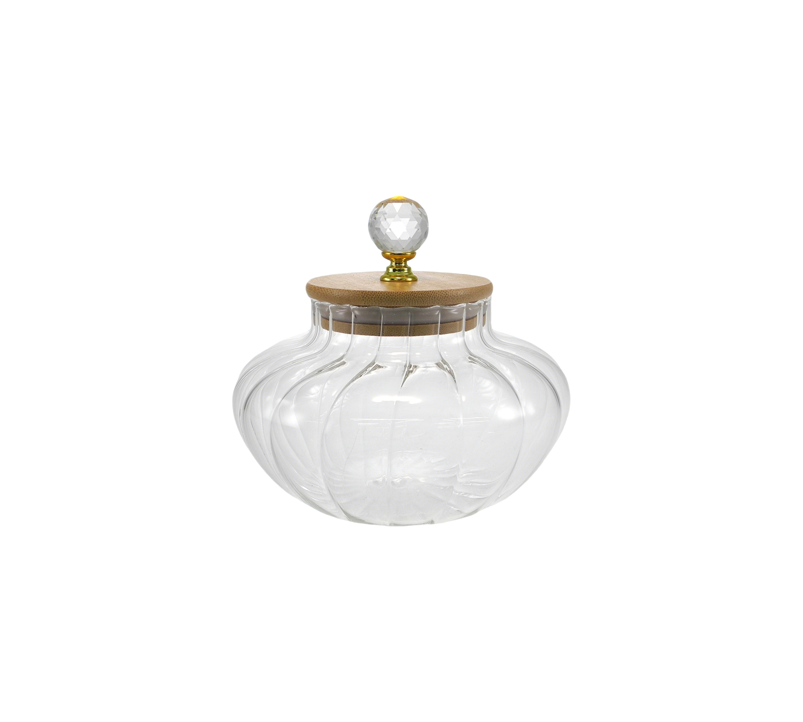Pumpkin-shaped High-boron Silica Glass Storage Jar YD-STJ-201
