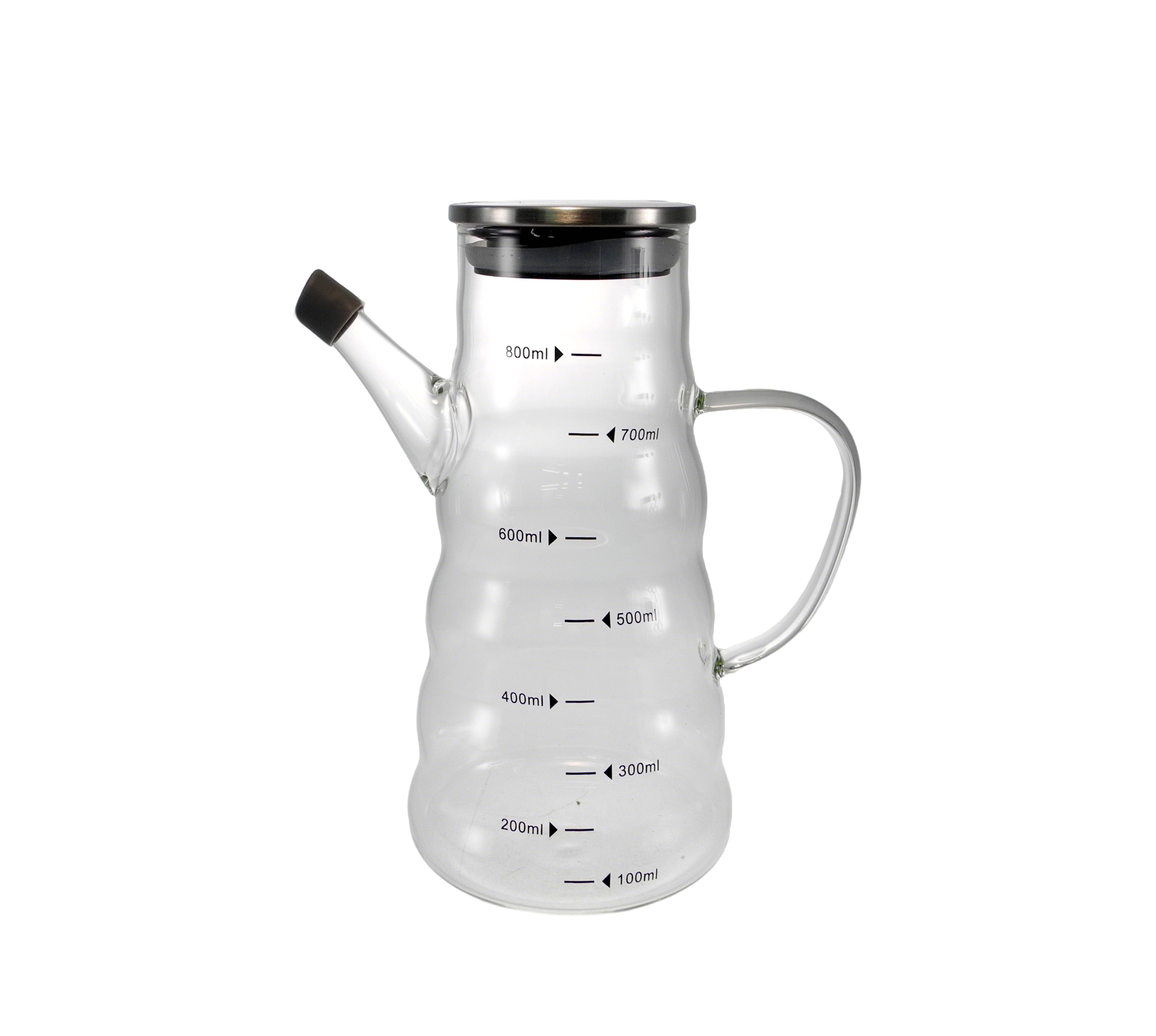 Segmented Wave-shaped Glass Oil Pot YD-OBT-007