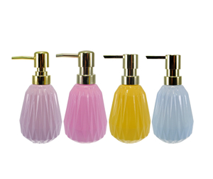Colored Cylindrical Vertical Striped Hand Sanitizer Bottle YD-HSB-009