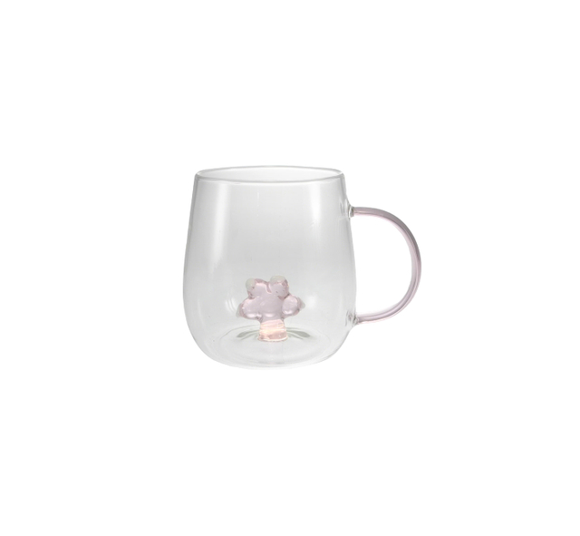 Cat Paw Interior Glass Water Cup YD-CUP-161