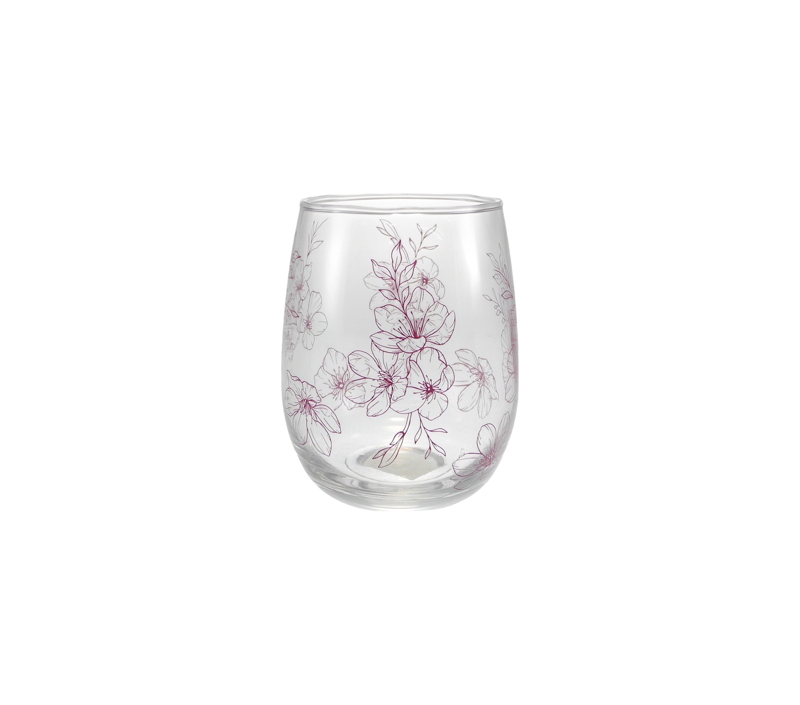 Cherry Blossom Pattern Glass Water Cup YD-CUP-177