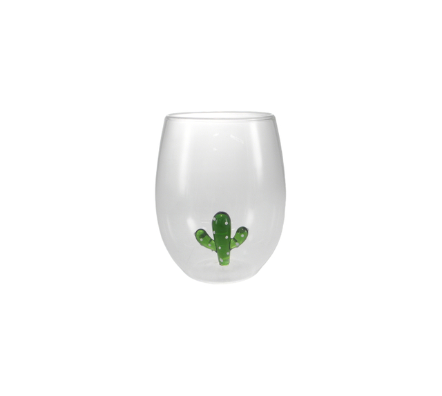 Cactus Interior Glass Water Cup YD-CUP-186