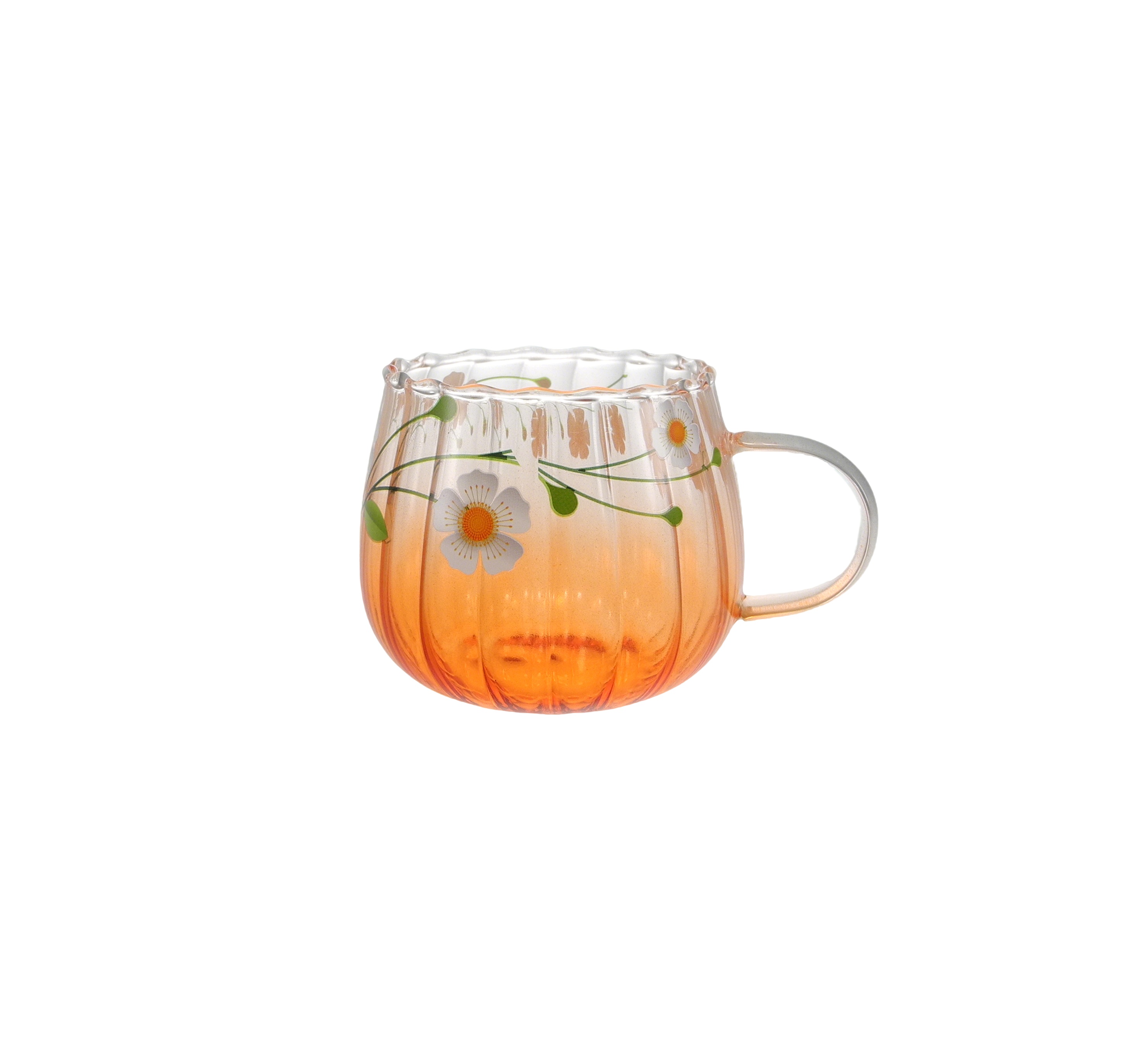 Vertical Striped Colored Glass Water Cup YD-CUP-188