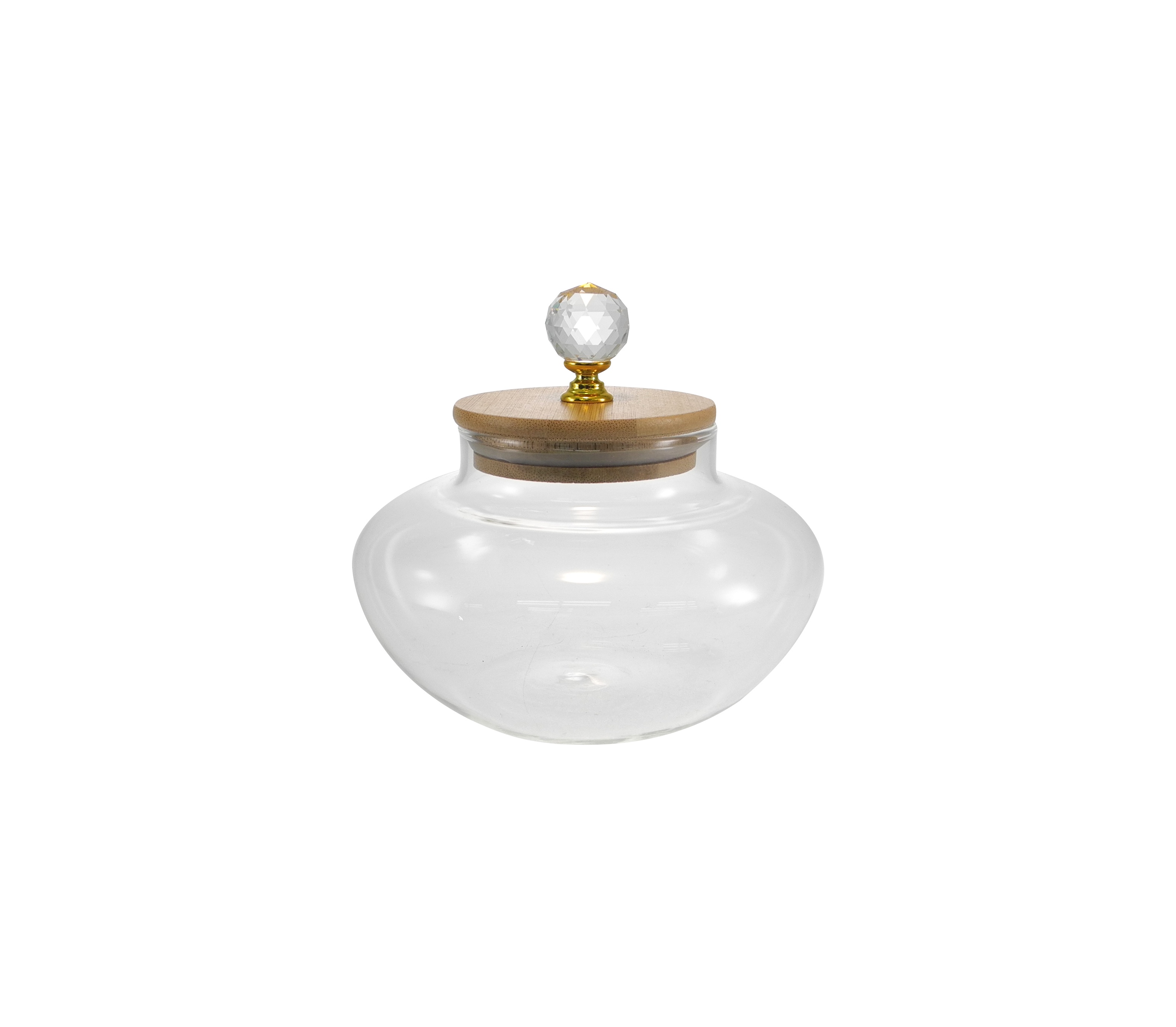 Wooden Cover with High Borosilicate Glass Storage Tank YD-STJ-197