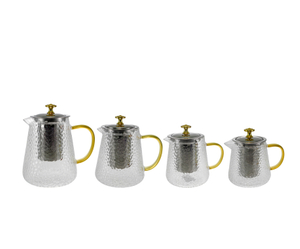 Transparent Dot-shaped Glass Kettle YD-KEL-014