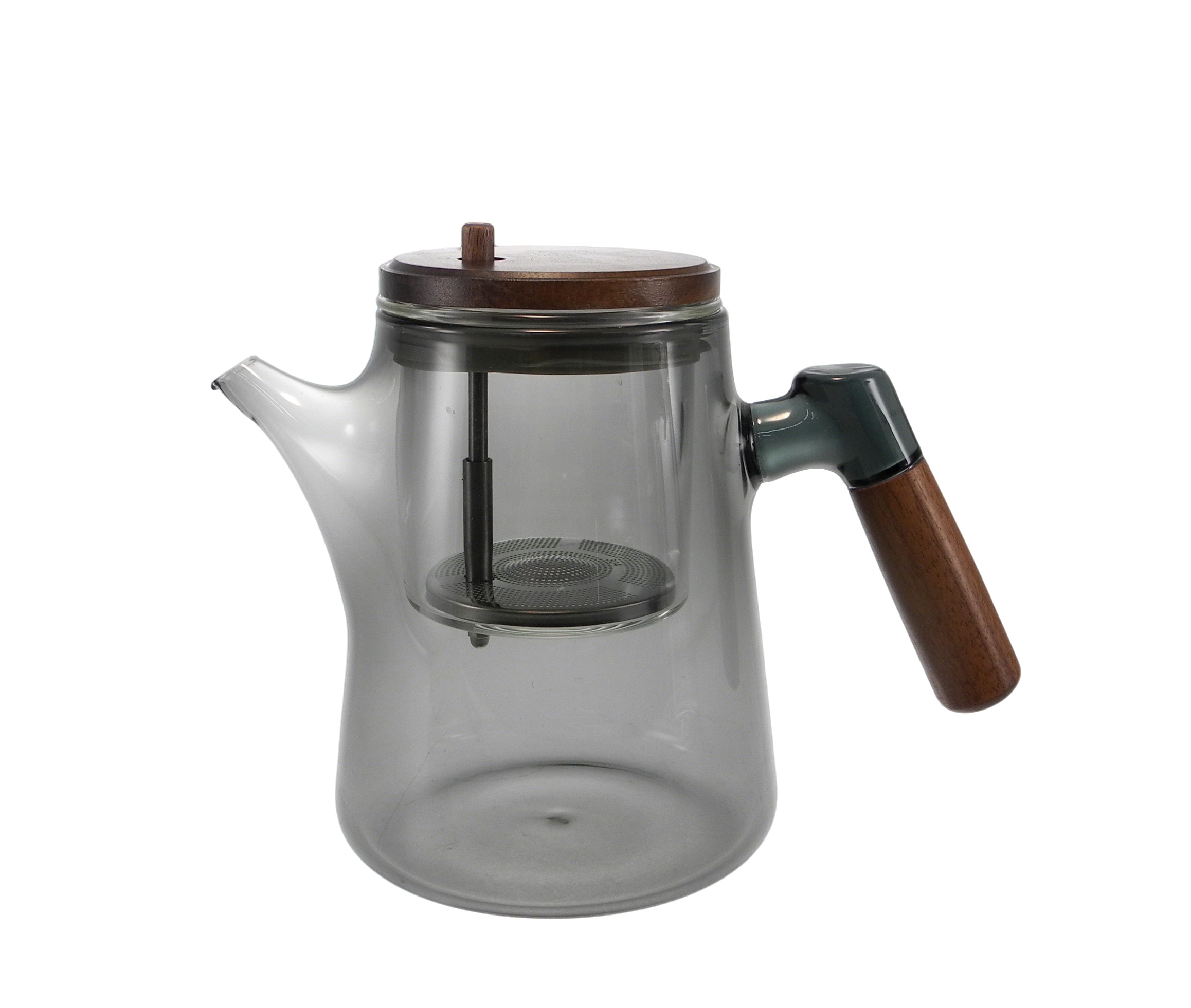 Wide-bottomed Wooden-covered Glass Water Bottle YD-KEL-012