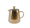 Flat-decorated Orange Glass Kettle YD-KEL-021