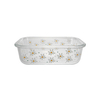 Flower-patterned Square Glass Bowl YD-BOW-022