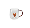Glass Water Cup with Handle And Interior Decoration YD-CUP-159