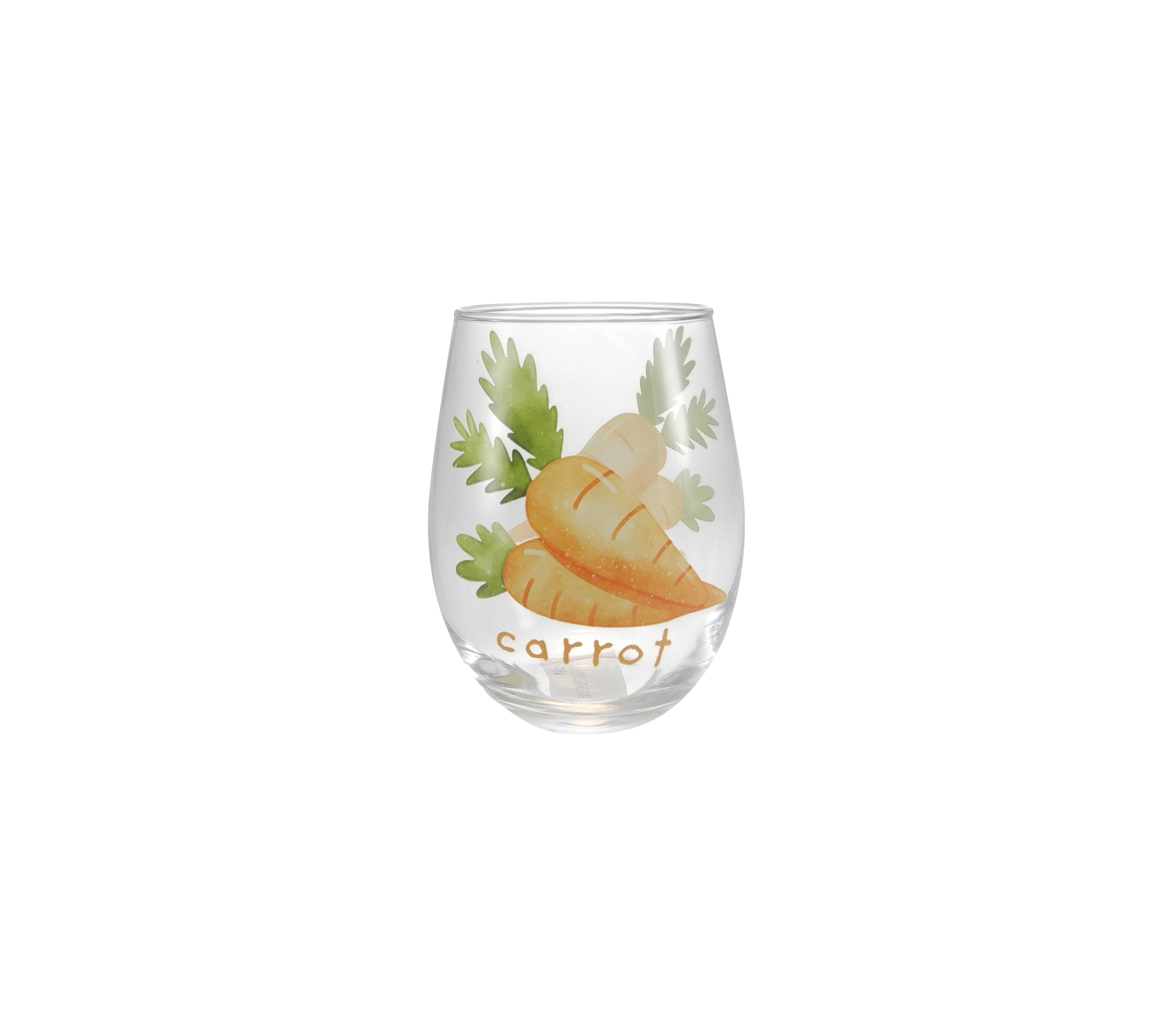 Carrot Flower Pattern Glass Water Cup YD-CUP-176