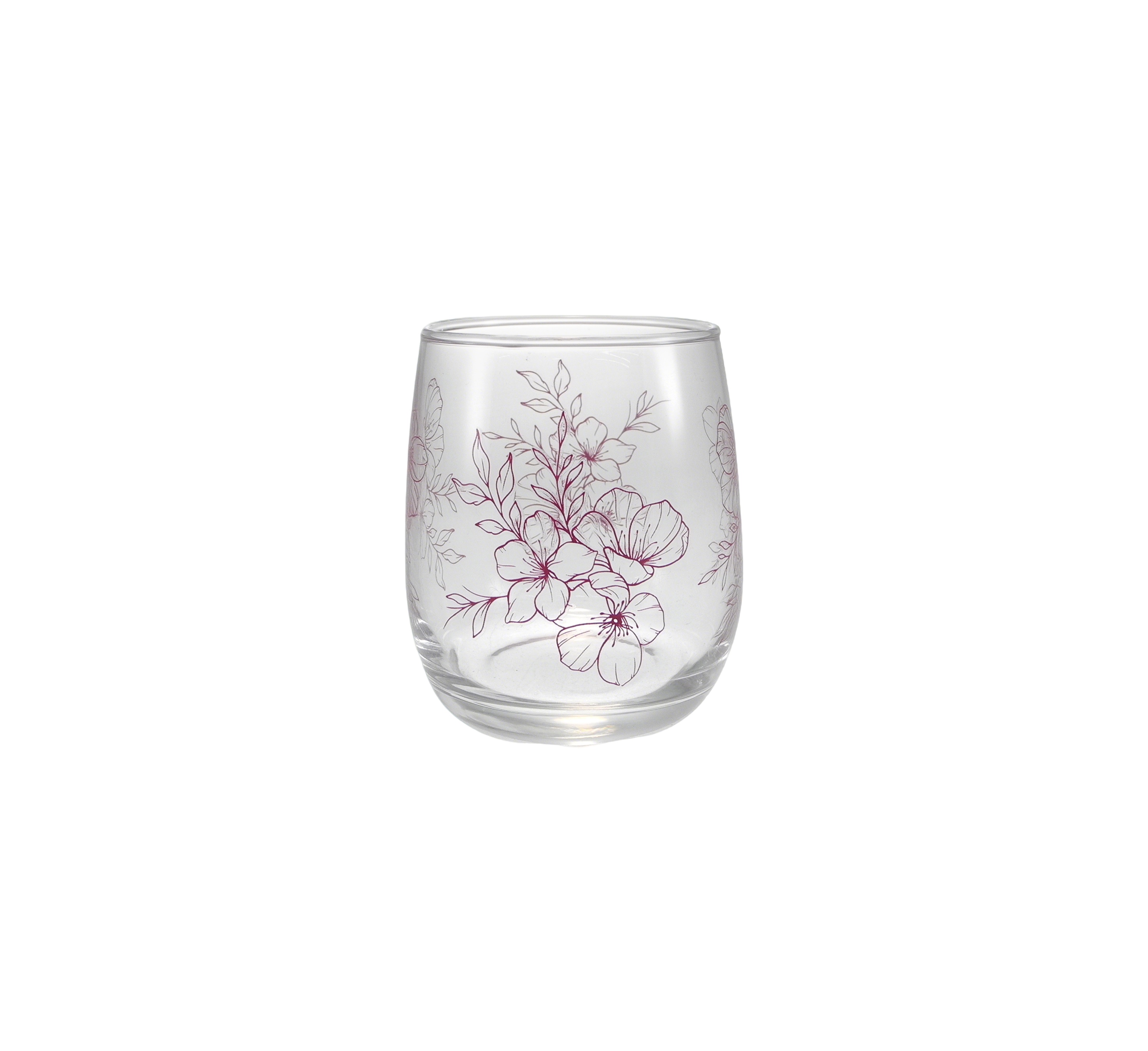 Cherry Blossom Pattern Glass Water Cup YD-CUP-177