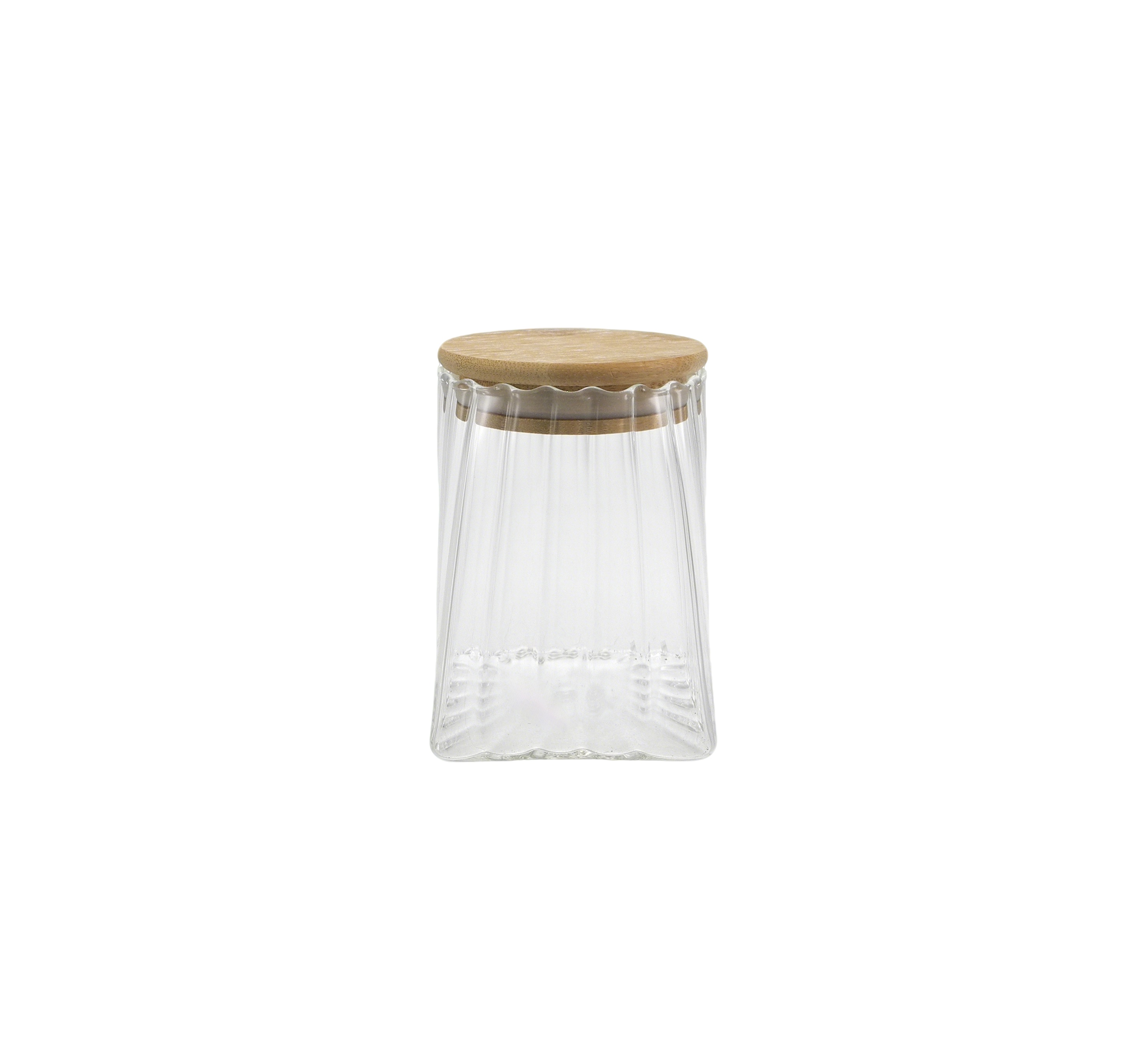 Clear Material Vertical Striped Borosilicate Glass Storage Jar YD-STJ-205
