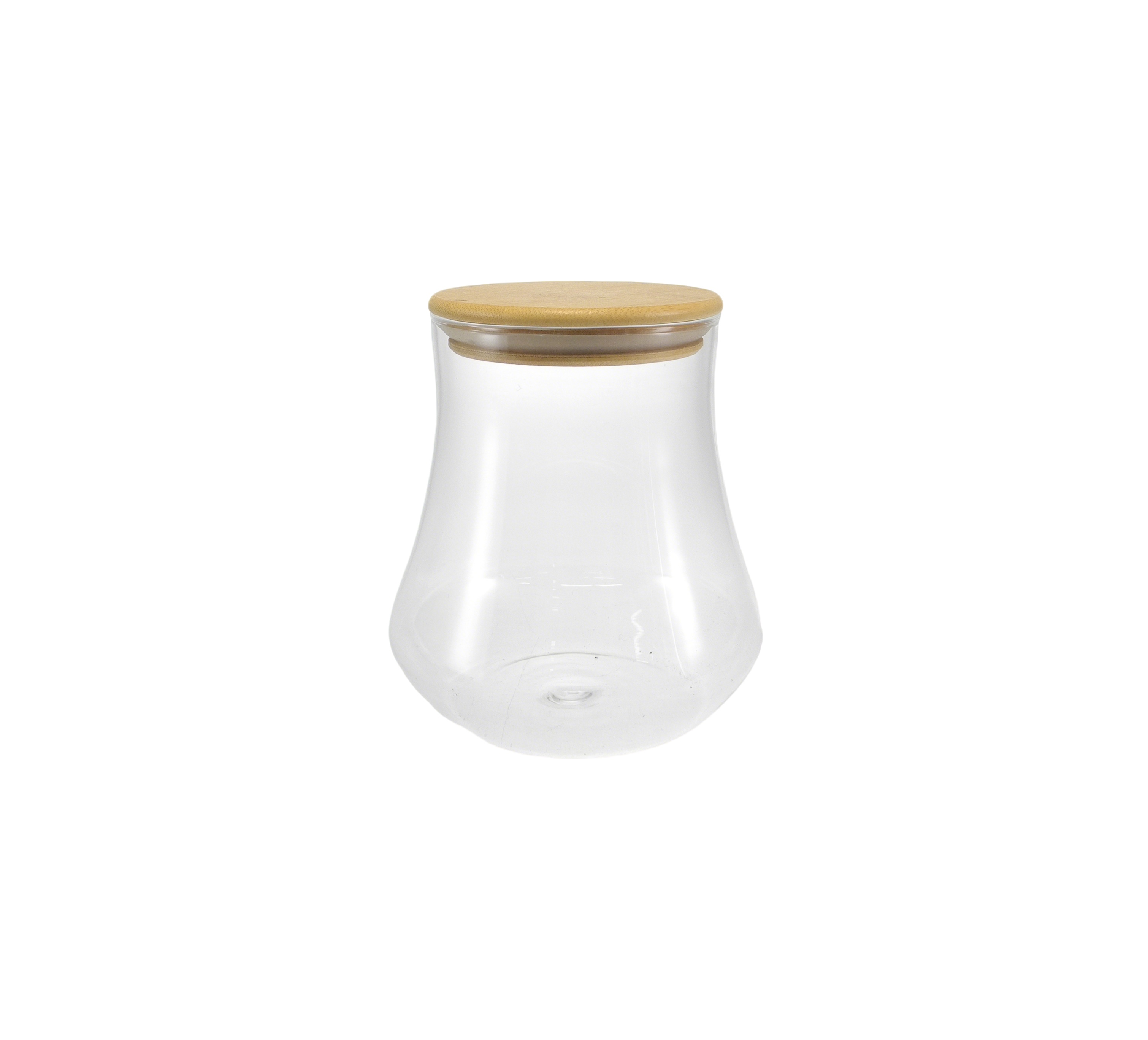Waist-reducing Wooden Lid with High Borosilicate Glass Storage Jar YD-STJ-198