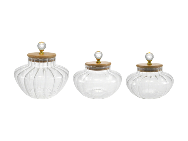 Pumpkin-shaped High-boron Silica Glass Storage Jar YD-STJ-201