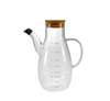 Wooden Lid Covered Glass Oil Pot YD-OBT-009
