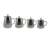 Flat-decorated Grey Glass Kettle YD-KEL-022