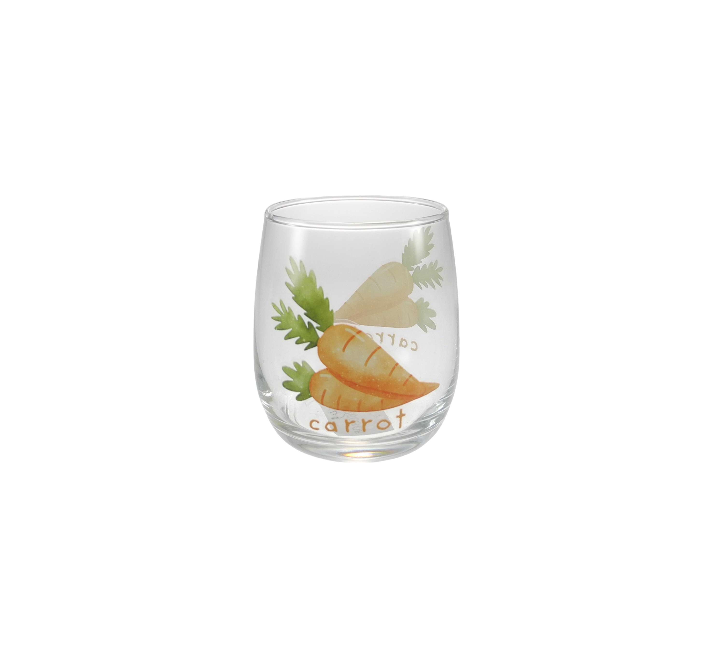 Carrot Flower Pattern Glass Water Cup YD-CUP-176