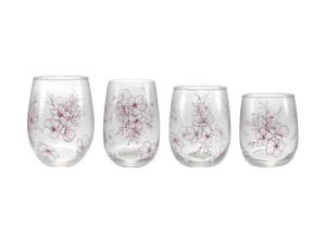 Cherry Blossom Pattern Glass Water Cup YD-CUP-177