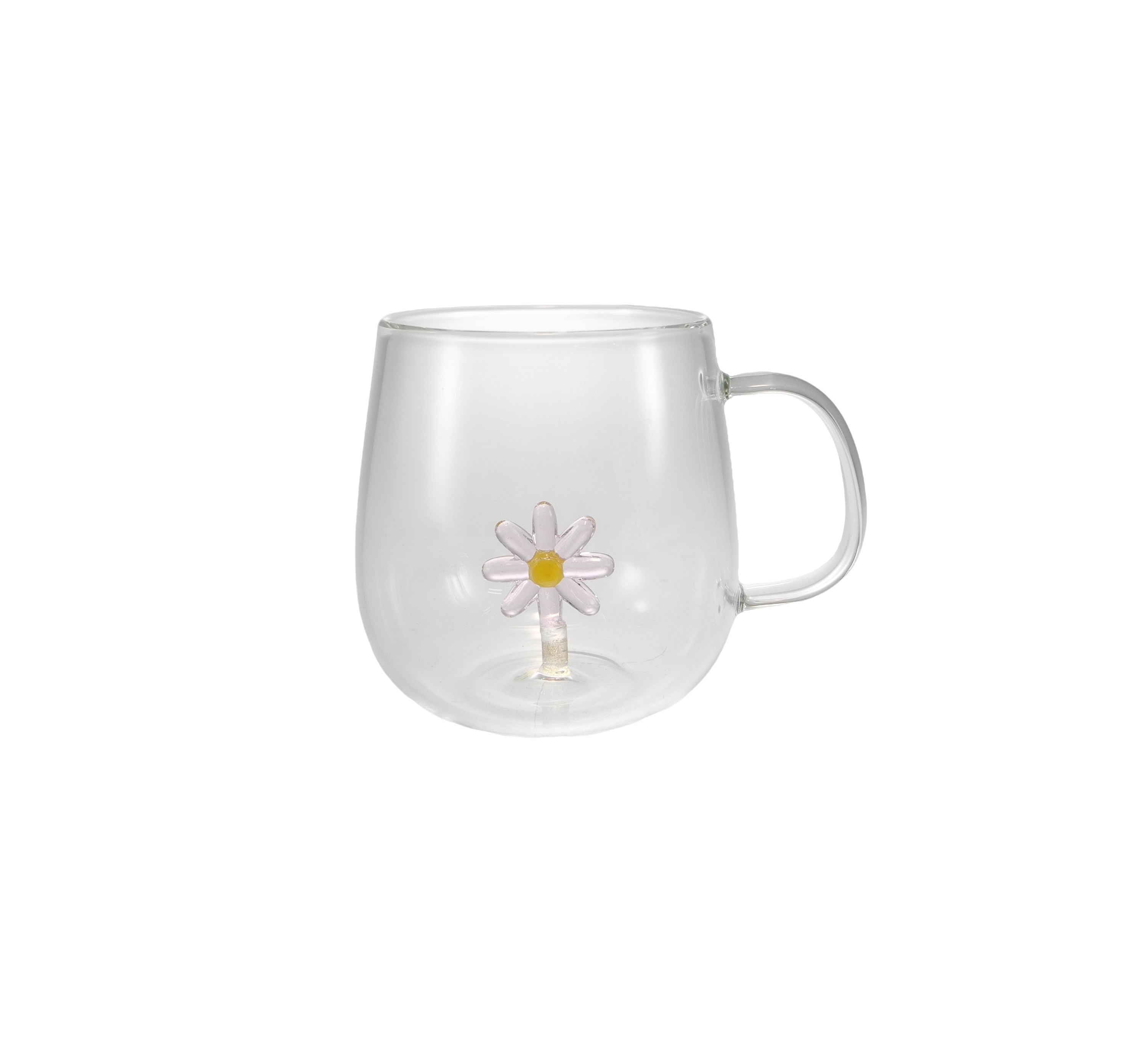 Flower-shaped Glass Water Cup YD-CUP-191