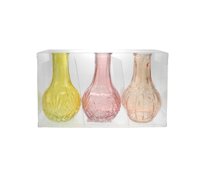 Striped Colored Glass Vase YD-CGV-035