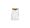 Clear Material Vertical Striped Borosilicate Glass Storage Jar YD-STJ-205