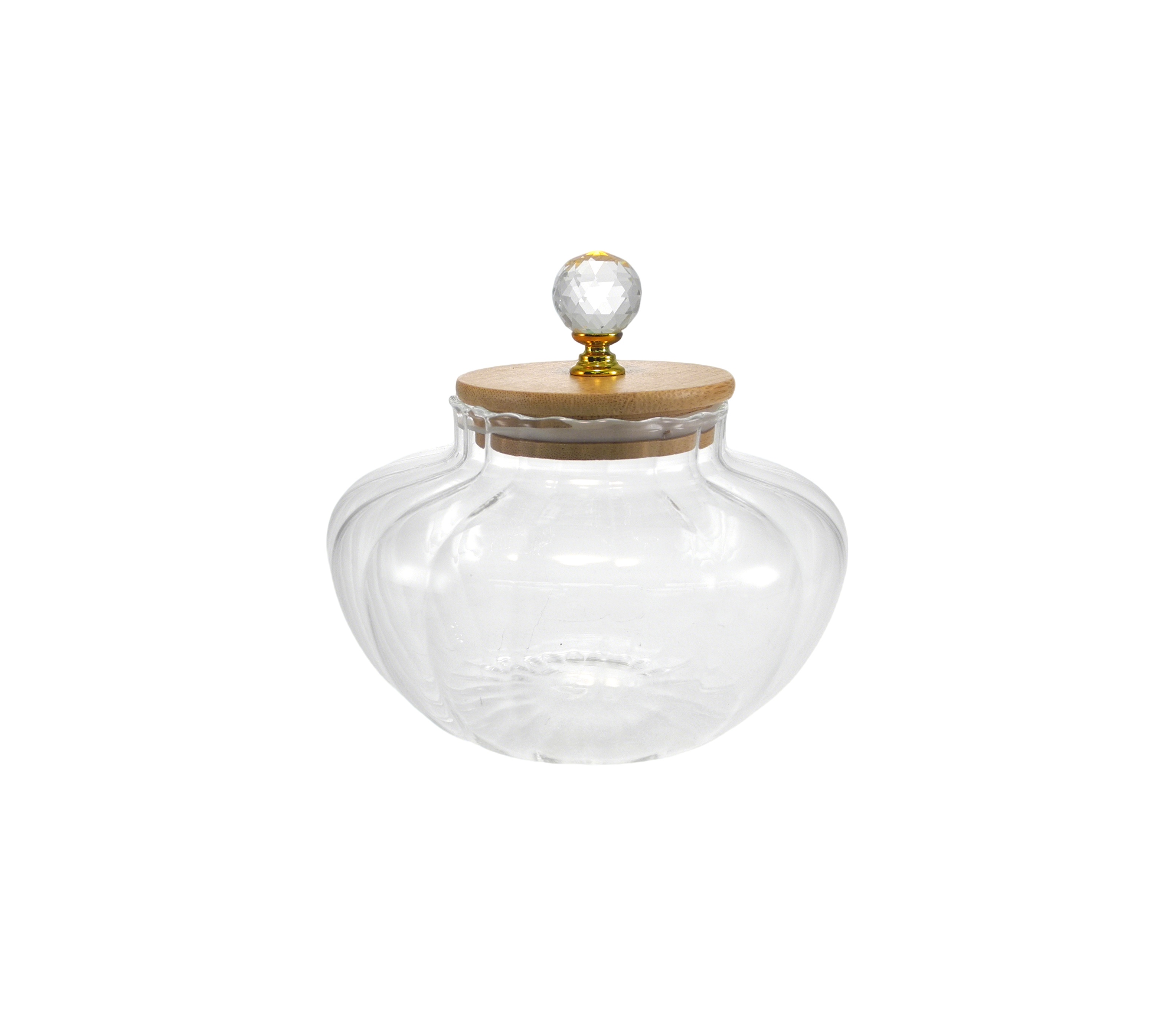Pumpkin-shaped High-boron Silica Glass Storage Jar YD-STJ-201