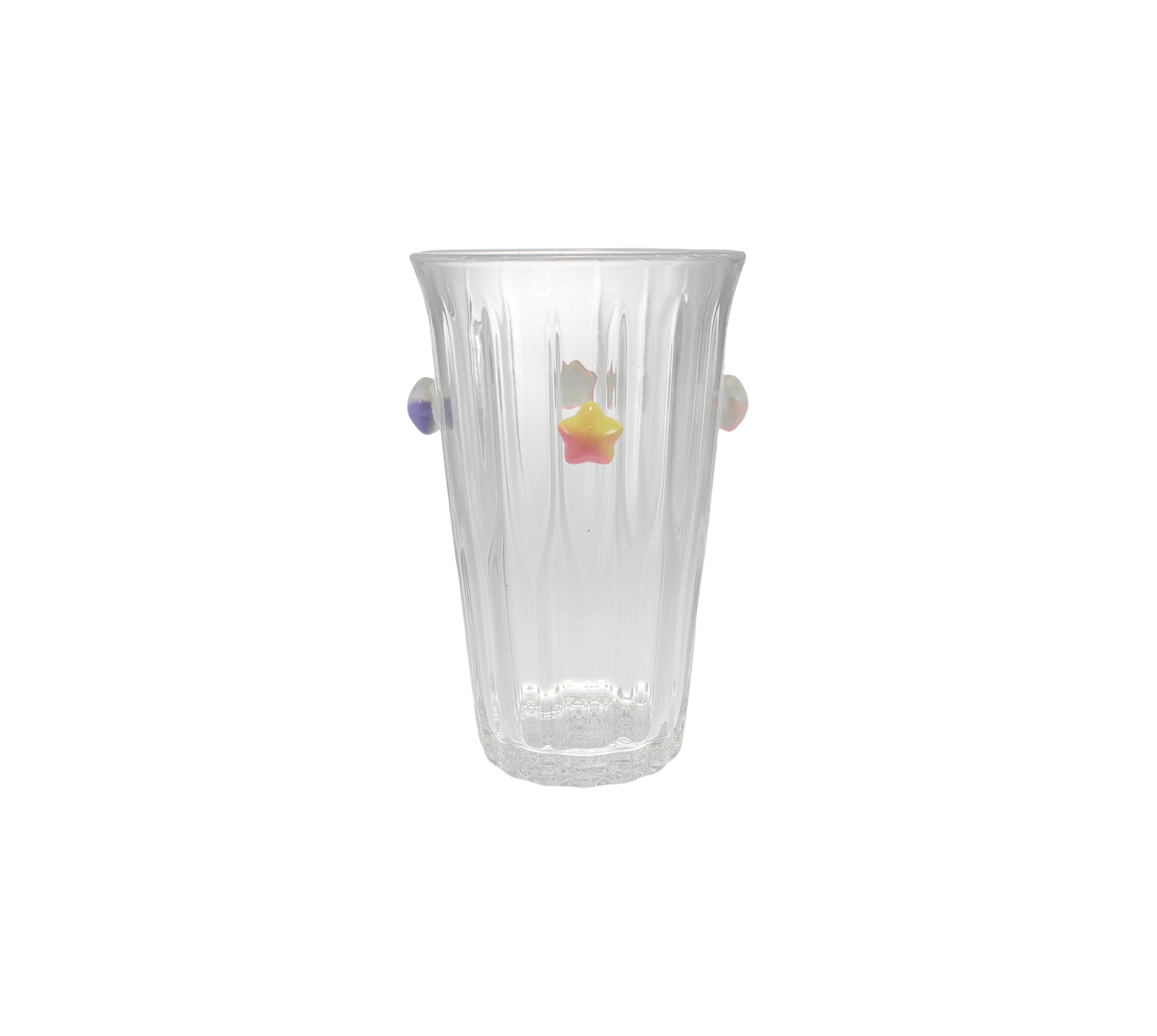 Plated Vertical Striped Glass Water Cup YD-CUP-178